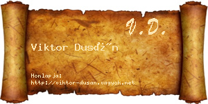 Viktor Dusán névjegykártya